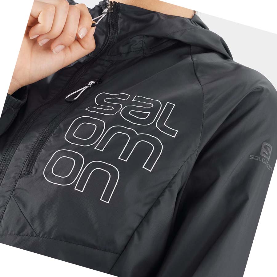 Chaquetas Salomon BONATTI CROSS WIND WINDBREAKERS Mujer Negros | MX 2465LIS